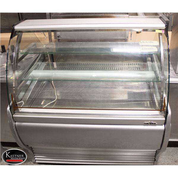SEVIL CURVED GLASS FRONT DISPLAY CASE