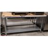 Image 1 : NEW 30" X 72" X 34" STAINLESS STEEL WORKTABLE W/