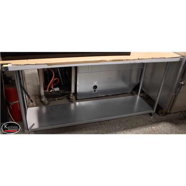 NEW 24" X 72" X 34" STAINLESS STEEL WORKTABLE W/