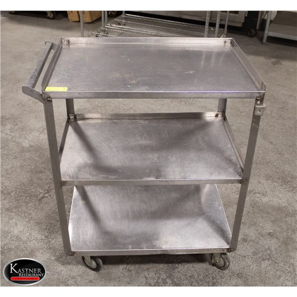 STAINLESS STEEL BUS CART 28" X 18" X 34"