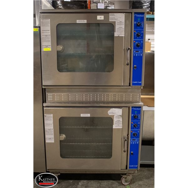 CLEVELAND DOUBLE STACKED COMBI CRAFT COMBI OVENS