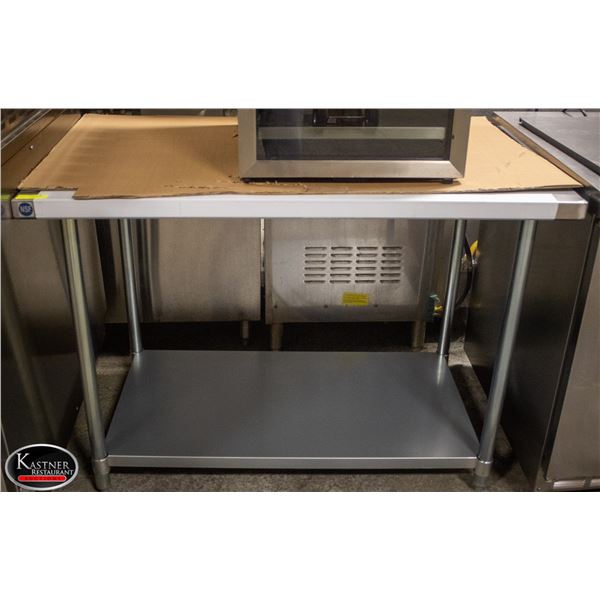 NEW 30" X 48" X 34" STAINLESS STEEL WORKTABLE W/
