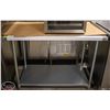Image 1 : NEW 30" X 48" X 34" STAINLESS STEEL WORKTABLE W/