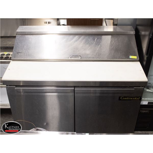 CONTINETAL 4' PREP TABLE W/ INSERTS