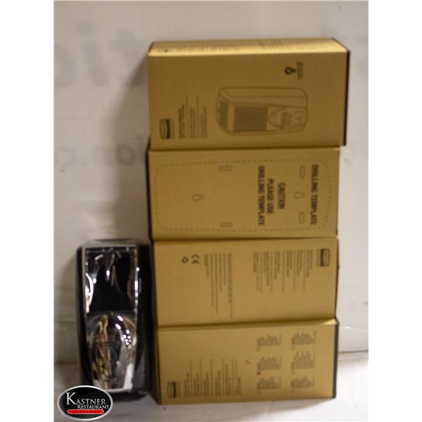 5 RUBBER MAID AUTO FOAM DISPENSERS W. LUMECELL