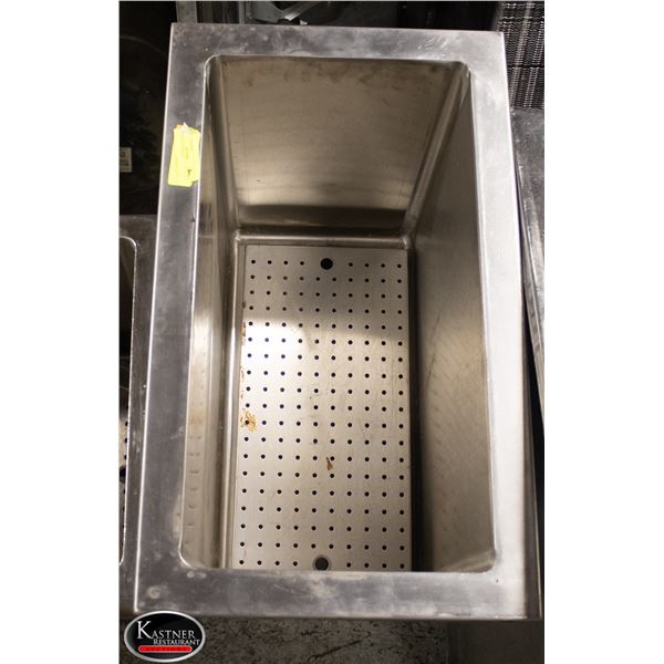 S/S ICE BIN W/ DRAIN