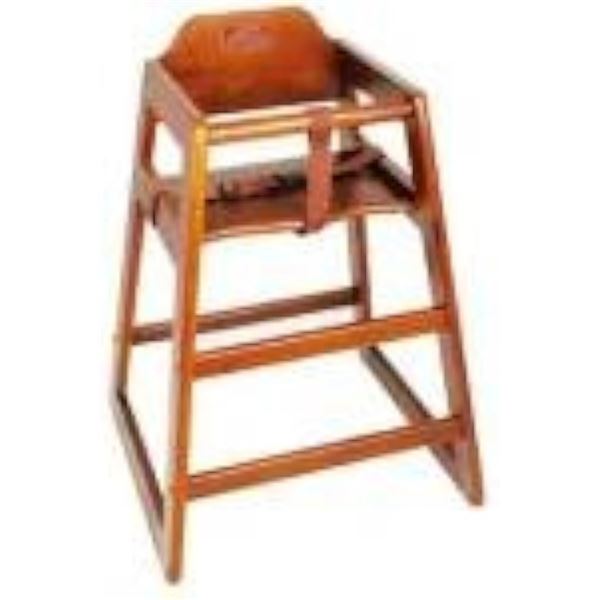 NEW WINCO MAHOGANY STACKING HIGH-CHAIR