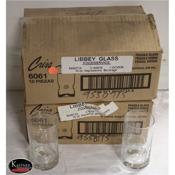 24 LIBBEY 296ML / 10 OZ IMPRESSION GLASSES