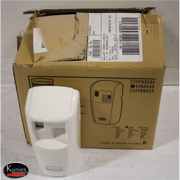 6 RUBBER MAID MICRO BURST 3000 LCD DISPENSERS