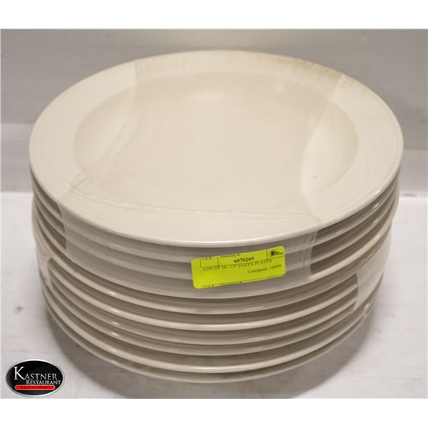 LOT OF 10 - 13" PASTA PLATES