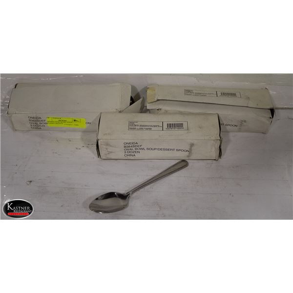 9 DOZEN OVAL BOWL SOUP / DESSERT SPOONS