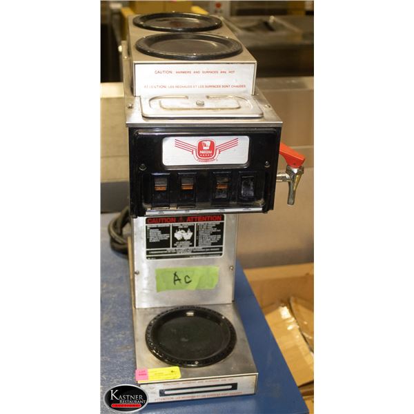 BUNN SINGLE COFFEE BREWER W/ 2 WARMING PLATES