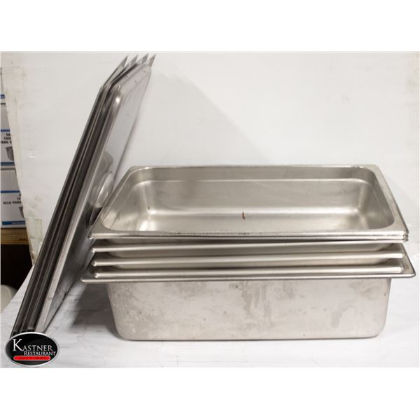 6 LOT OF FULL SIZE INSERTS WITH LIDS