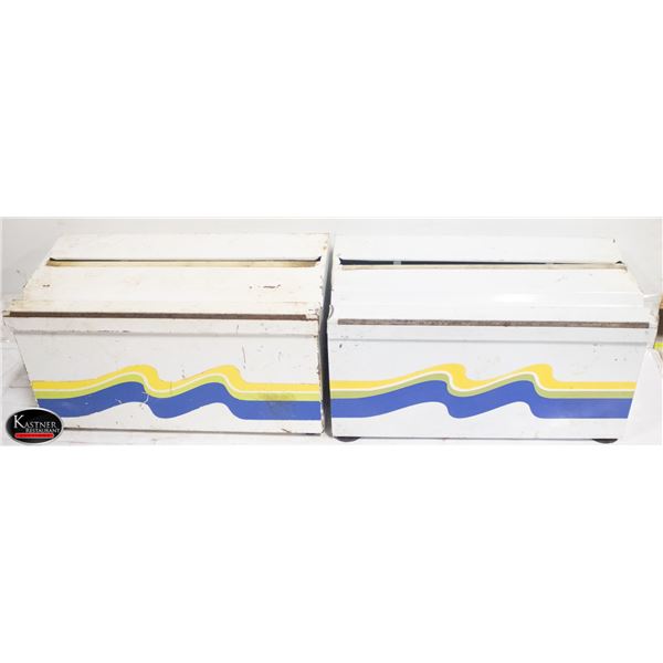 PAIR OF BORDEN METAL DISPENSERS W/ CUTTERS