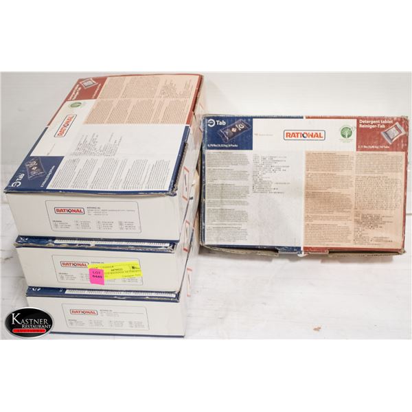 4 BOXES OF RATIONAL DETERGENT TABLETS