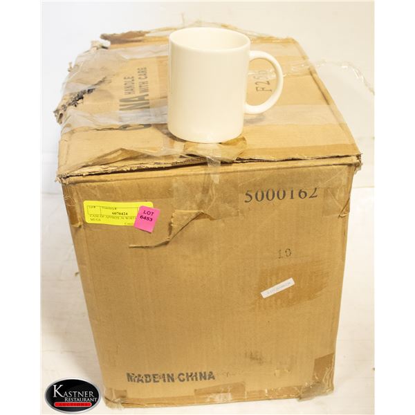 CASE OF APPROX 36 WHITE COFFEE MUGS
