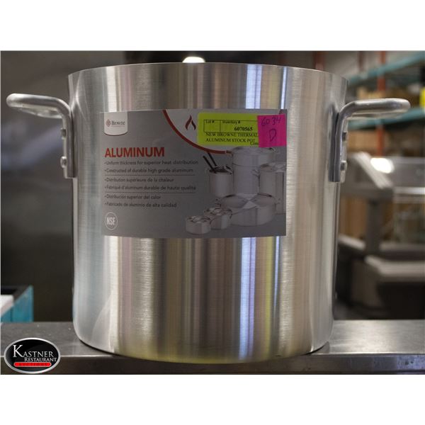 NEW BROWNE 13.5 QUART THERMALLOY ALUMINUM STOCK POT