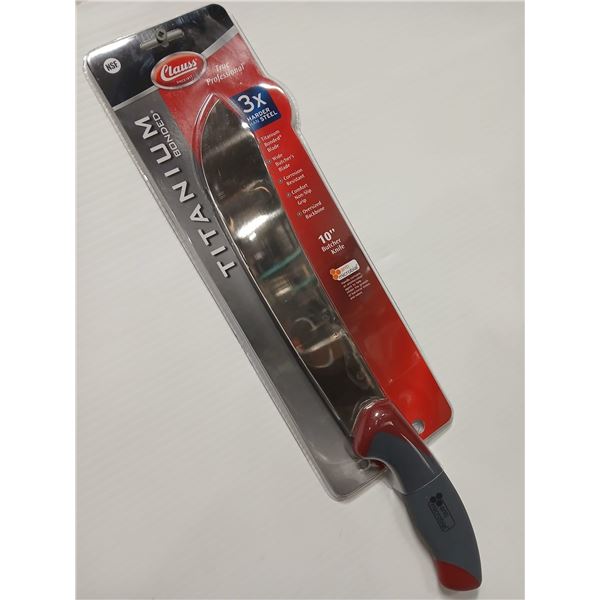 NEW CLAUSS TITANUIM BONDED 10" BUTCHERS KNIFE
