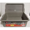 Image 2 : NEW 50LBS GREY DEEP MEAT TOTE W/ LID