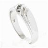 Image 8 : Men's Keepsake 14k White Gold 0.10 ctw Diamond Diagonal Channel Wedding Band Rin