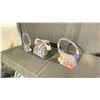 Image 2 : BLUE ABSTRACT SHOULDER BAG WITH MATCHING CELL PHONE BAG AND J.MINOT PURSE