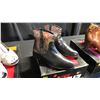 Image 3 : SIZE 6.5 ALMOND BRANCH CRISS CROSS SLINGBACKS, SERPENT CASUAL ANKLE BOOTIES, RUSSIAN RED LACE UP