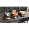 Image 1 : SIZE 8 EVERYDAY SORCERY DRIVING MOCS, RUSSIAN RED STACKED HEEL ANKLE BOOTS, RED RUSSIAN GOLF SHOES