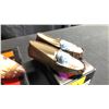 Image 2 : SIZE 8 JAPANESE SCREEN SUEDE HEELED BOOTIES, CHERMIN DE FER COWBOY MULES AND EVERYDAY