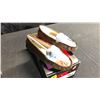 Image 2 : SIZE 6 STREAMLINE AND MUSIC SMOKING SLIPPERS WITH EVERYDAY SORCERY DRIVING MOCCASINS