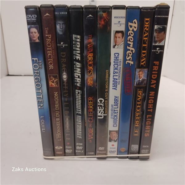 Lot of 10 DVDs