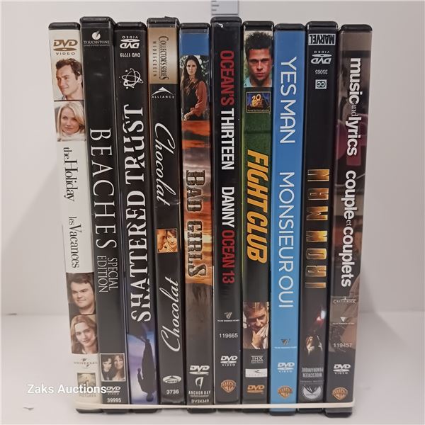 Lot of 10 DVDs