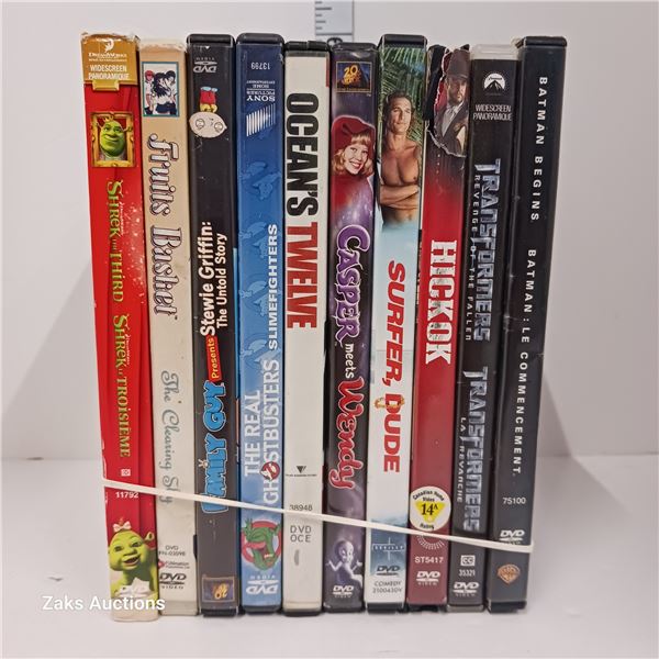 Lot of 10 DVDs
