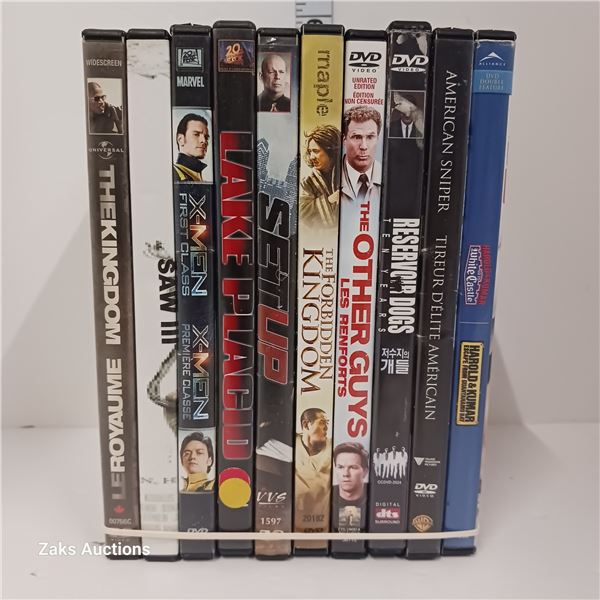 Lot of 10 DVDs