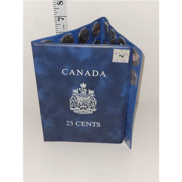 Canada 25 Cent Coin Book with some Quarters