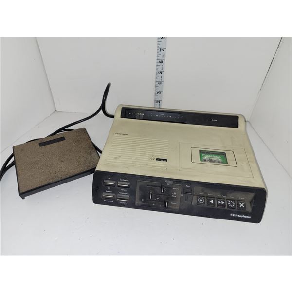Vintage Dictaphone with Cassette Tape Model 1550 Dictamaster