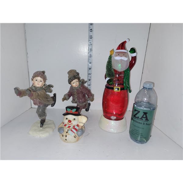 Lot of Quality Christmas Statues & Tall Santa Water Globe Statue