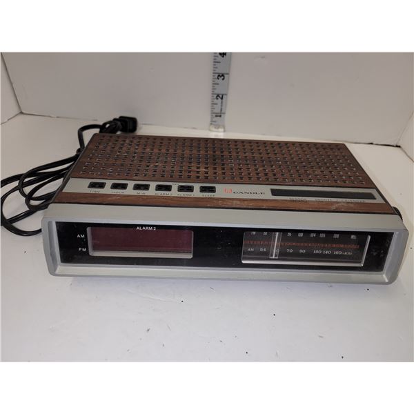 Vintage Candle Radio Alarm Clock