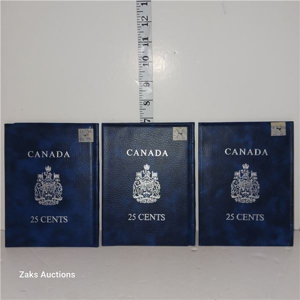 Lot of 3 Canada Coin Books Empty