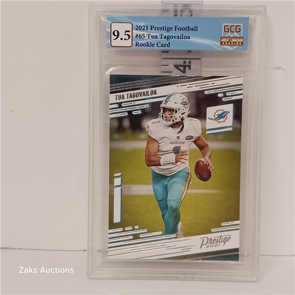 2021 Prestige Football #65 Tua Tagovailoa - Graded 9.5