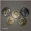 Image 2 : Lot of 5 Nickels: 1960; 1947 Maple Leaf; 1944 Tombac; 1928; 1956