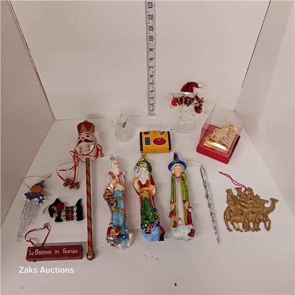 Lot of Quality Christmas Decot - Wood, Glass, Etc