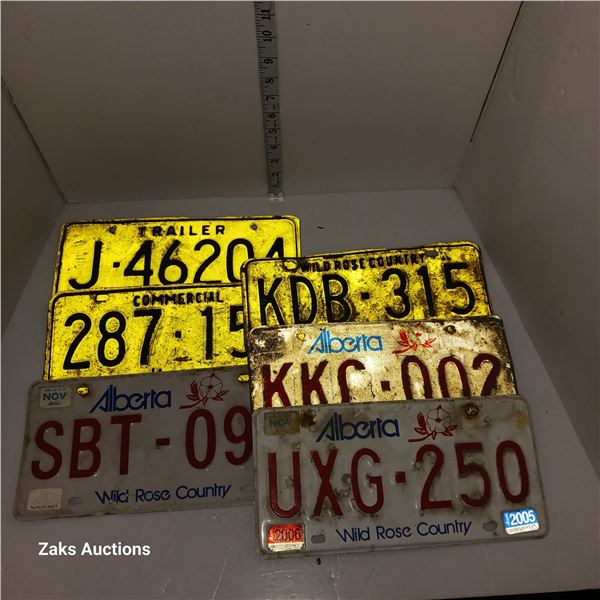 Lot of 6 Vintage License Plates
