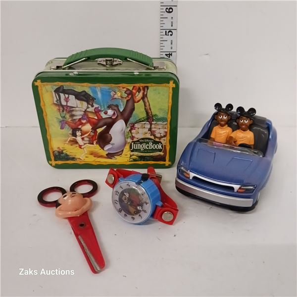 Lot of Disney Items - Jungle Book | Mickey Mouse Watch & Scissors + Autpoia Cars