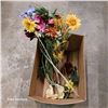 Image 1 : Box with Large Long Stemmed Faux Flowers