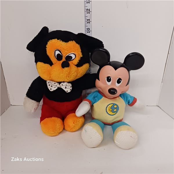 Lot of 2 Mickey Mouse Plush