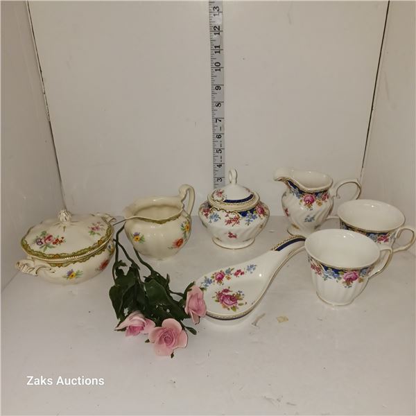 Lot of Estate China & Ceramic or Bone China Flower Picks