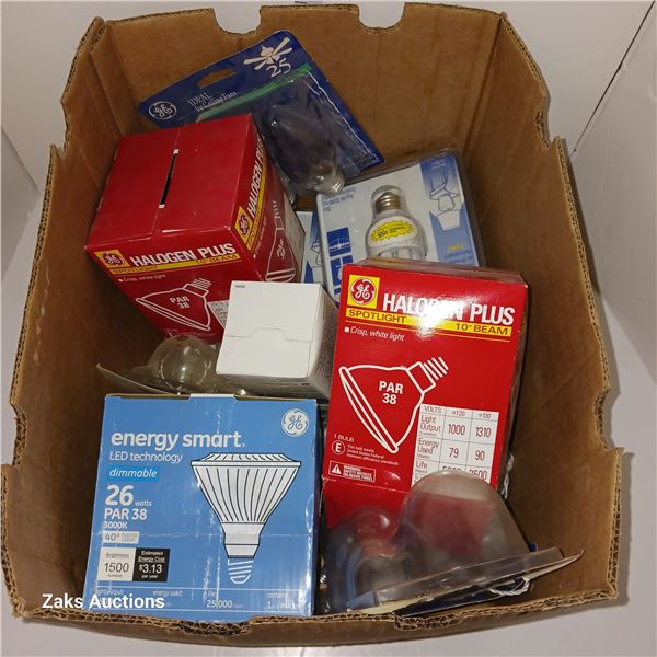 Estate Box of Various New Light Bulbs