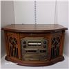 Image 1 : Emerson Retro Style Stereo Cabinet - Radio, Record Player, CD & Cassette Play - Working