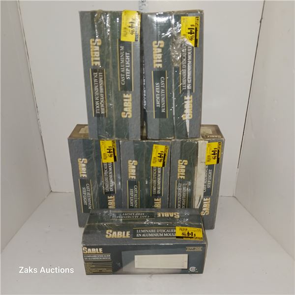 Lot of 2 Sable Cast Aluminum Step Lights - New