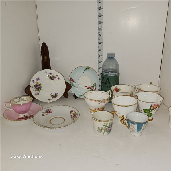 Lot of Various Estate China - Tea Cups, Saucers, Paragon +